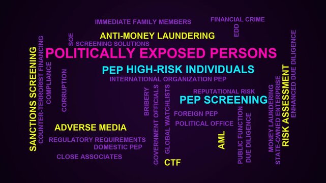 Politically Exposed Persons Word Cloud