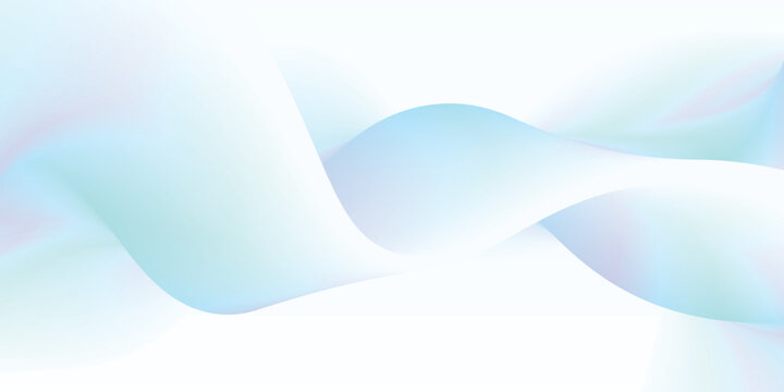 Soft light blue and white abstract flowing 3D wave background