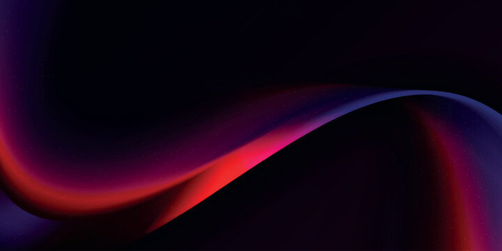Abstract dark background with a glowing red and purple flowing wave