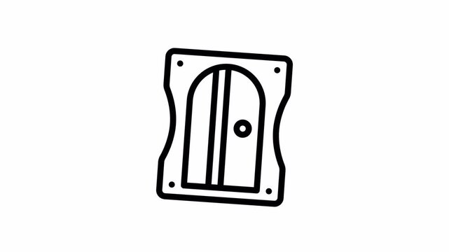 pencil sharpener minimalist stroke animation