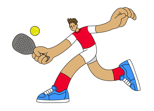 Illustration of Padel Tennis player