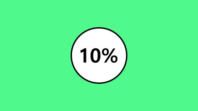 10 Percent Off Sale Discount Circle Badge Animation Vector Graphic for Retail Store Offer, E-commerce Marketing Campaign, and Clearance Promotion Tag