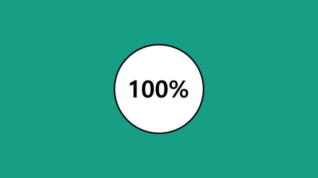 100 Percent Off Free Offer Discount Circle Badge Animation Vector Graphic for Full Discount Promotion, E-commerce Giveaway Banner, and Special Deal Tag