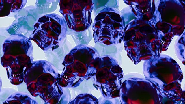 Dark Cyberpunk Skull Pattern Halloween Background
