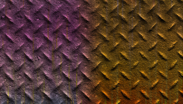 Texture m&eacute;tallique, couleurs chaude, effet vieux et rouill&eacute;.