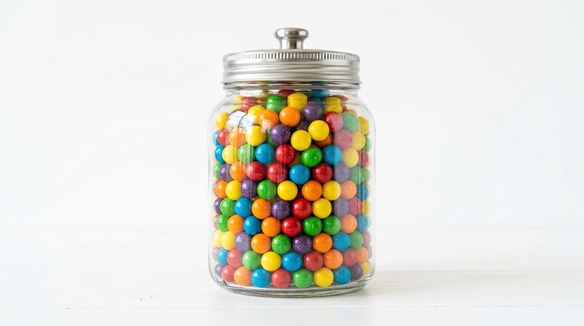 candy in a glass jar