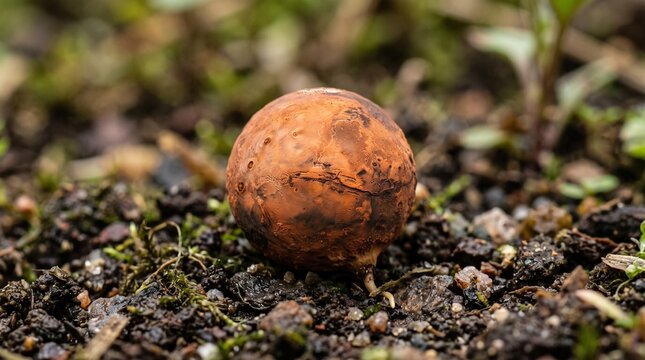 detailed Macro photo of seed with planetary texture 2k showing abstract micro structural details and textures with professional studio lighting