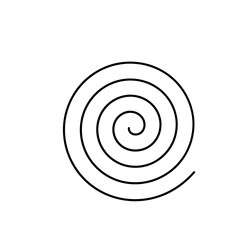 Naklejka premium Black spiral on white background