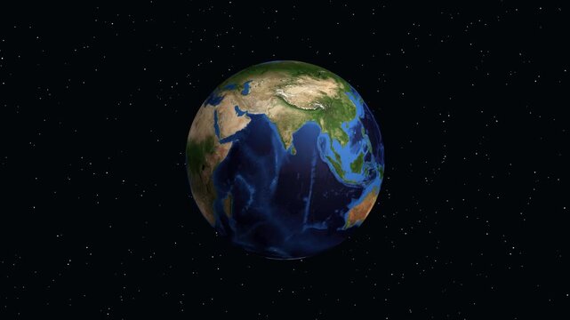 Earth Zoom Animation from Deep Space to Karbala Iraq