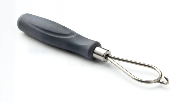 Hair extension tool with dark handle and metal for hair extensions