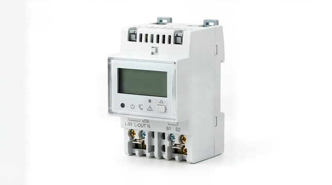 Digital electrical timer switch module for din rail mounting with control module