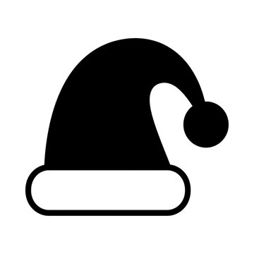 Santa hat vector icon, Christmas and New Year holiday concept illustration