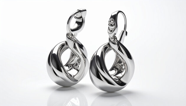 Elegant Silver Earrings with Modern Design