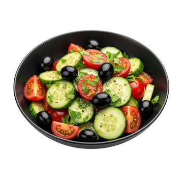 Grilled vegetable medley in black bowl with herbs and spices