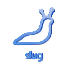Blue snail vector icon isolated on black background © FOYJUL