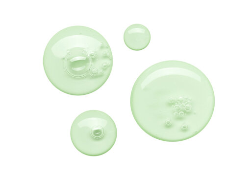 round drop of serum gel close-up on a white background cosmetic products