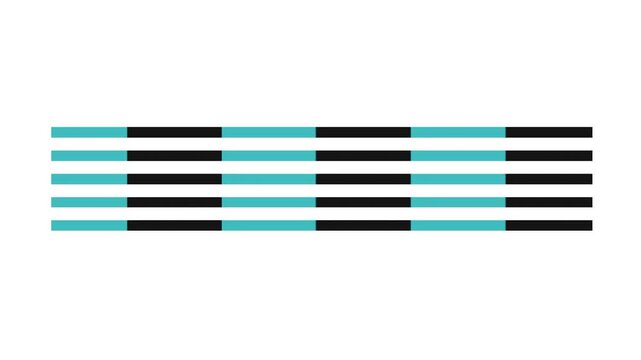Stackable alternating checkered animation video on a white background