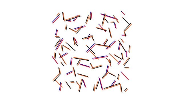 Lines pattern animation video on a white background