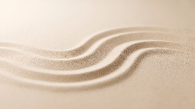 Abstract flowing ribbons of light with a soft neutral color palette background