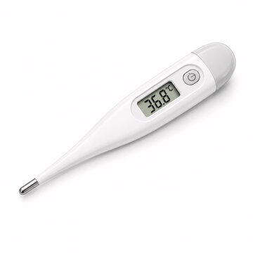 Digital thermometer displaying temperature
