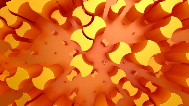 Background of Geometric Shapes. Abstract motion, loop, two color, 3d rendering, 4k resolution
