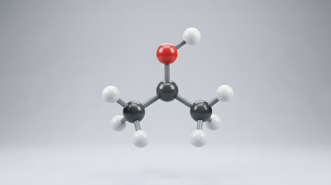 Molecular Model of Acetone Chemical Structure for Science and Education