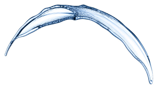 Dynamic Blue Water Splash Arc Motion Liquid Element Isolated