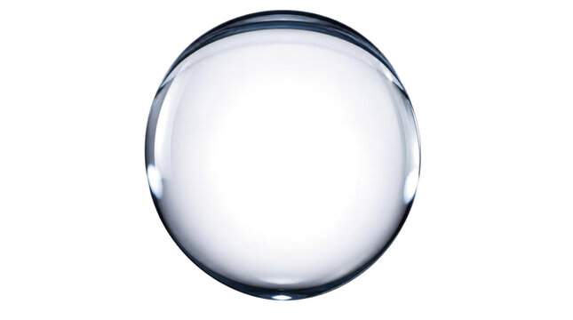 Clear Water Droplet Isolated on Transparent Background