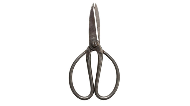 Vintage Craft Scissors Isolated on Transparent Background