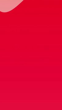 Animation of pink heart icons floating against copy space on red background