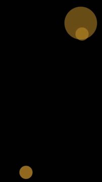 Animation of pink heart balloons icons floating against copy space on black background