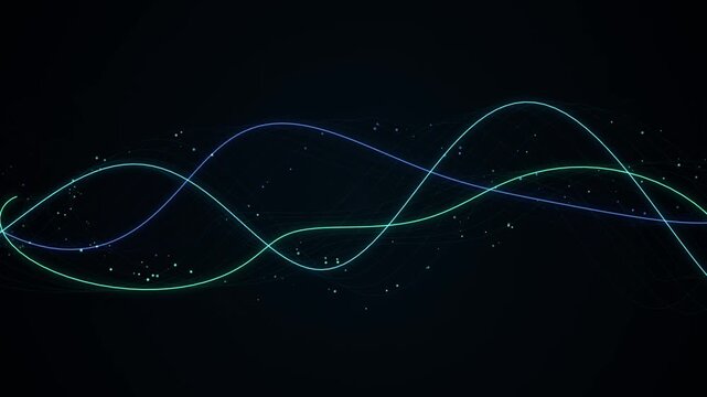 Neon light trails motion abstract background