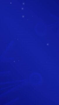 Animation of snowflakes falling on navy background