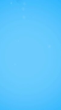 Animation of snowflakes falling on blue background