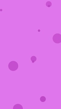 Animation of purple spots moving over purple background