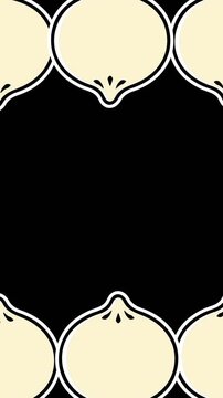 Animation of multiple onion icons on black background