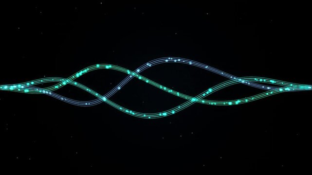 Neon light wave motion loop seamless