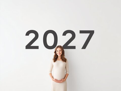 pregnant woman with 2027 sign