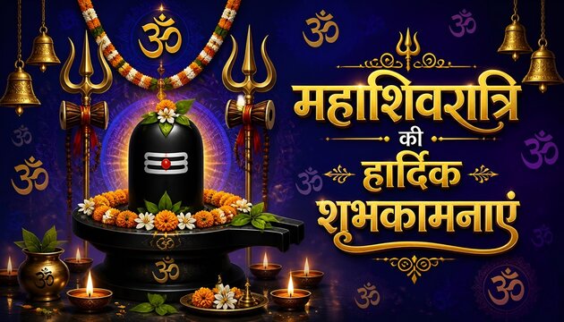 Spiritual Mahashivratri Background. Happy Mahashivratri