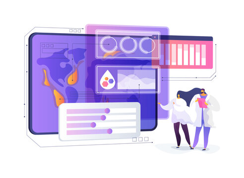 Seawater Contamination Report abstract concept vector illustration.