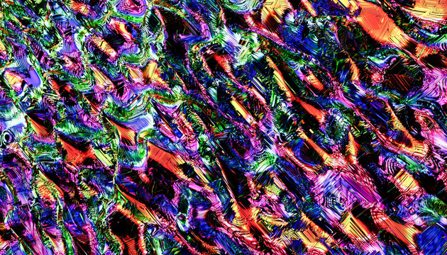 Abstract colorful digital art pattern with vibrant fragmented shapes