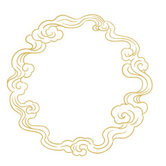 Fototapeta premium Traditional Chinese Cloud Pattern Border Decorative Frame