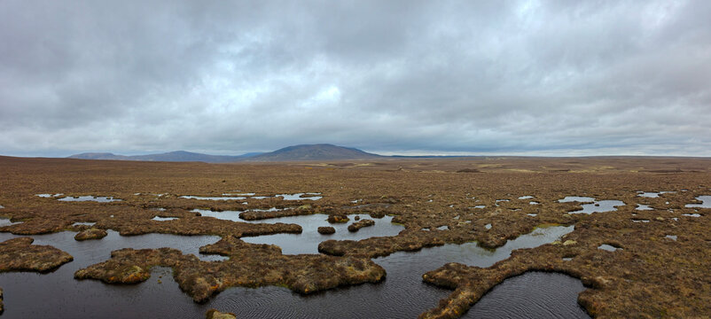 Flow Country, considered the most outstanding example of a blanket bog ecosystem in the world, world heritage site in Scotland