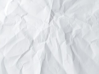 Obraz premium White empty crumpled paper sheet background texture. Old clean wrinkled white paper background surface. Abstract blank paper sheet texture background.