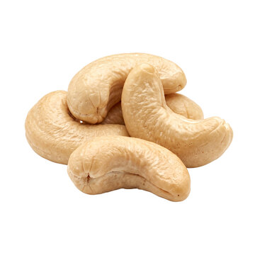 Heap of Cashew Nuts Isolated on Transparent Background