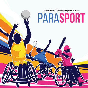 Disability Sports Day Background Vector. Paralympic Sports Games Illustration. Graphic Design for the decoration of gift certificates, banners, and flyer 