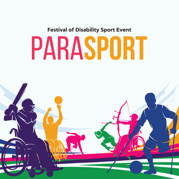 Disability Sports Day Background Vector. Paralympic Sports Games Illustration. Graphic Design for the decoration of gift certificates, banners, and flyer 