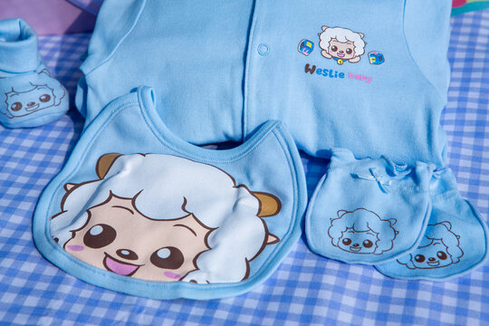 Shanghai, China - January 28, 2013: Xi Yang Yang brand baby clothing and underwear.