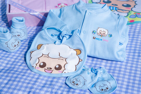 Shanghai, China - January 28, 2013: Xi Yang Yang brand baby clothing and underwear.