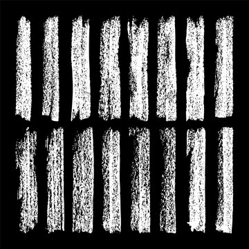 Long grunge brush strokes, lines, ink smudges, hand-drawn scribble shapes. Handmade sketchy marks, stains, charcoal streaks. Paint textures, dry brush effect. Marker underline. Vector illustration